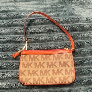 Michael Kors Brown and Red Wristlet